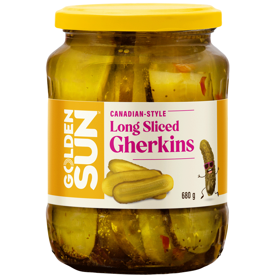 Golden Sun Long Sliced Canadian Style Gherkins 680 g