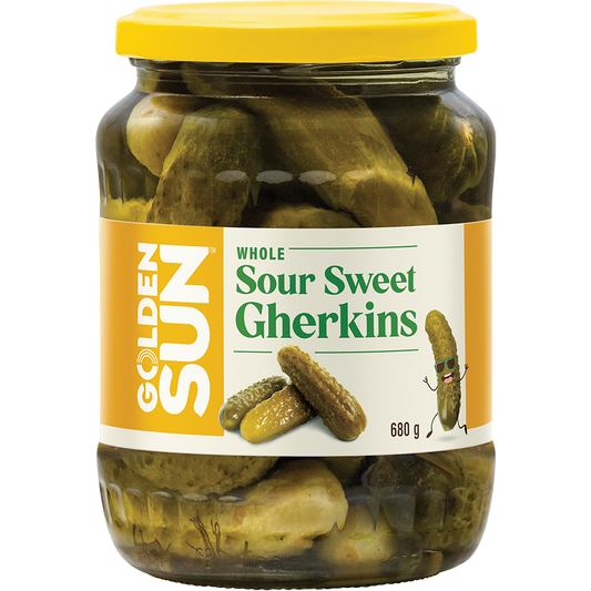 Golden Sun Sour Sweet Gherkins 680 g