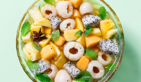 Tropical Fruit Salad with Vanilla Spiced Syrup