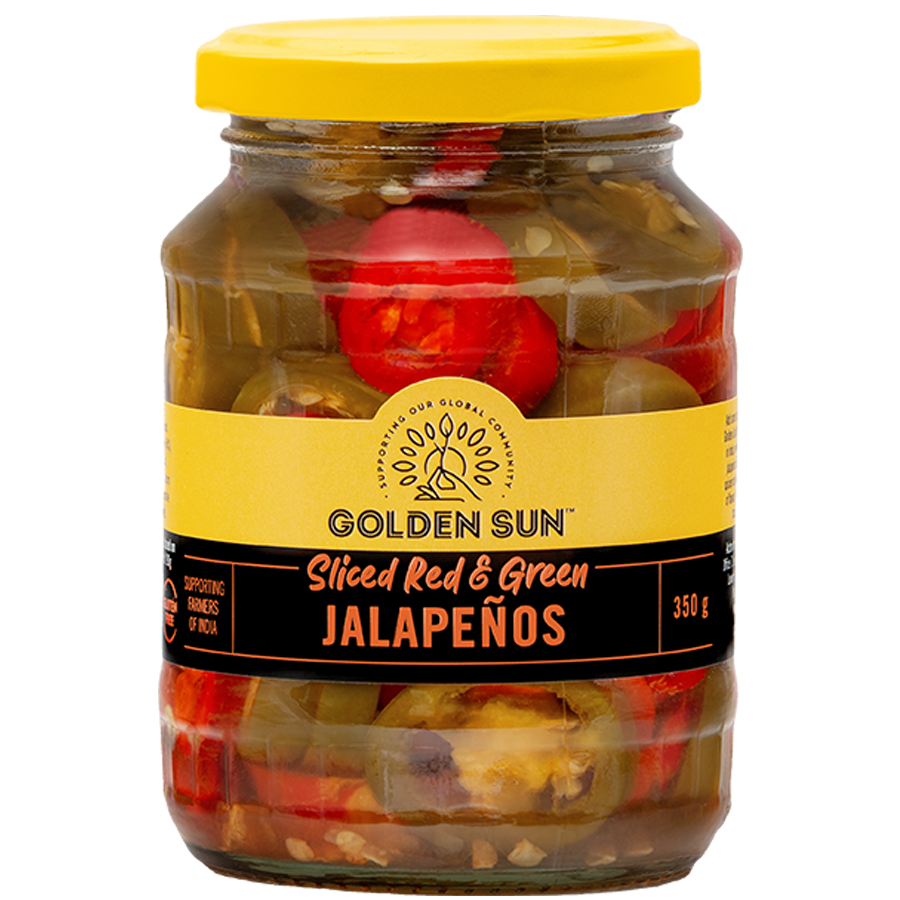 Golden Sun Sliced Red & Green Jalapenos 350 g