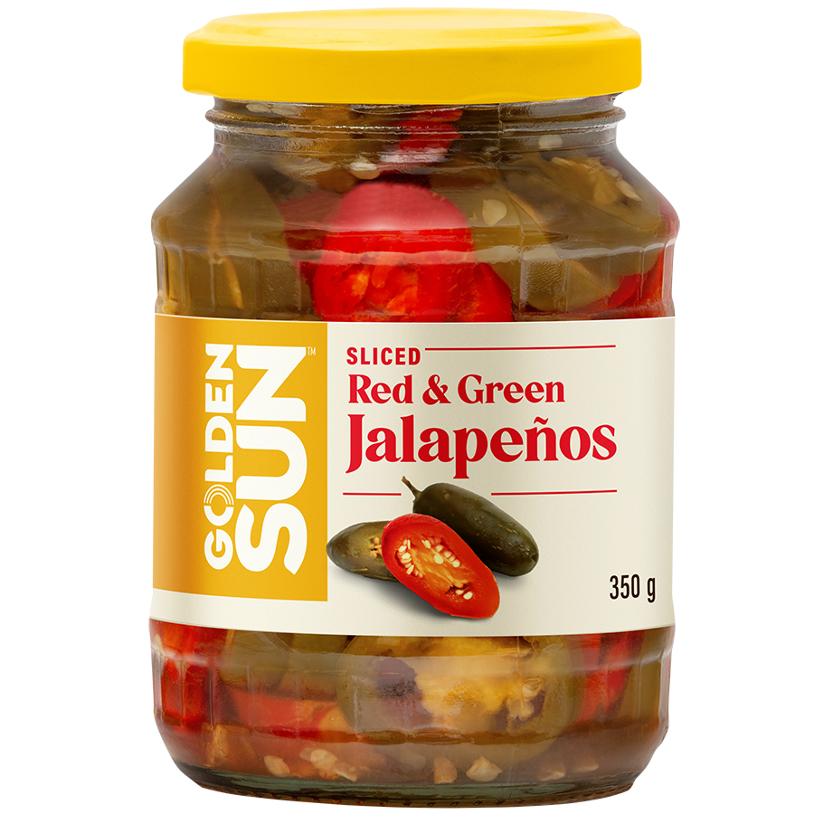 Golden Sun Sliced Red & Green Jalapenos 350 g