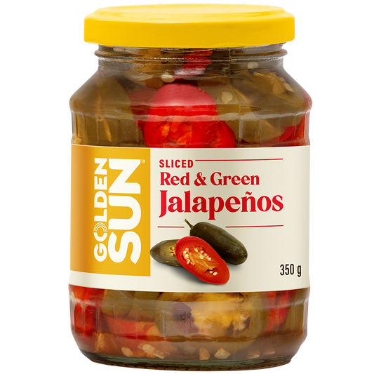 Golden Sun Sliced Red & Green Jalapenos 350 g