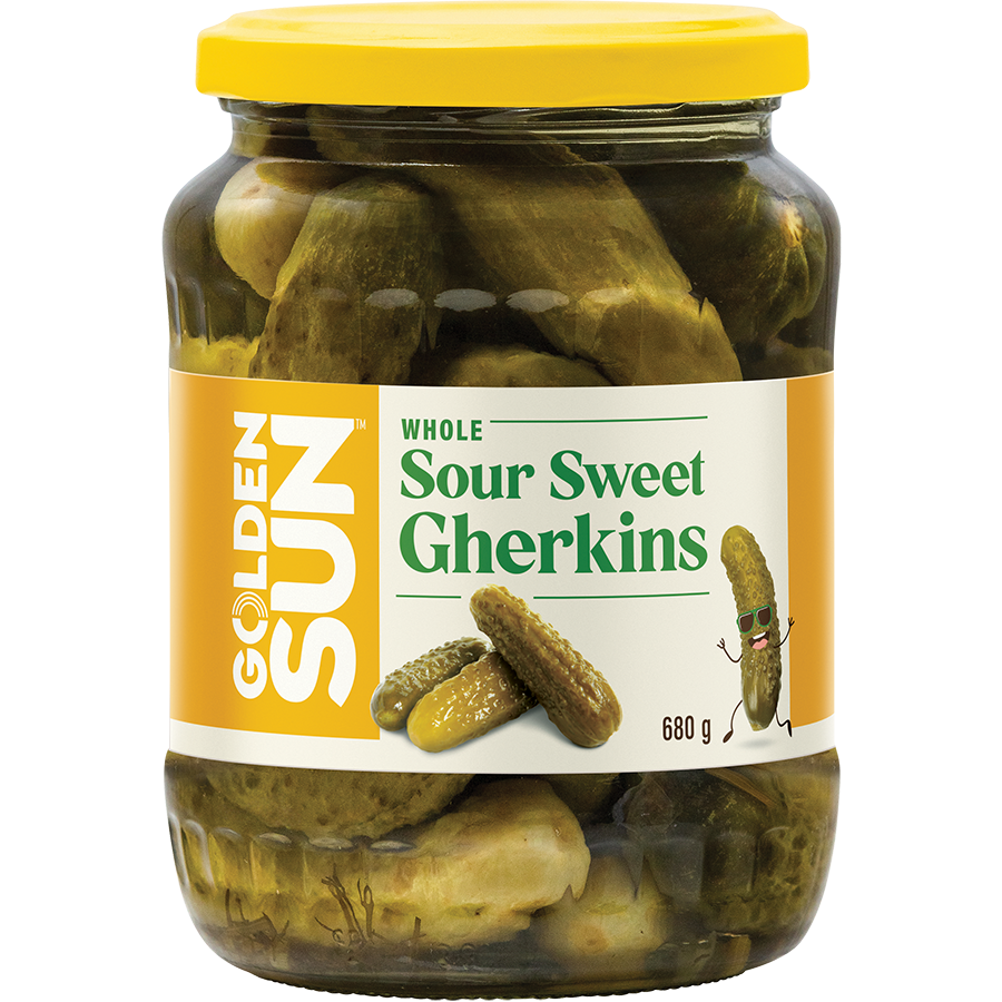 Golden Sun Sour Sweet Gherkins 680 g