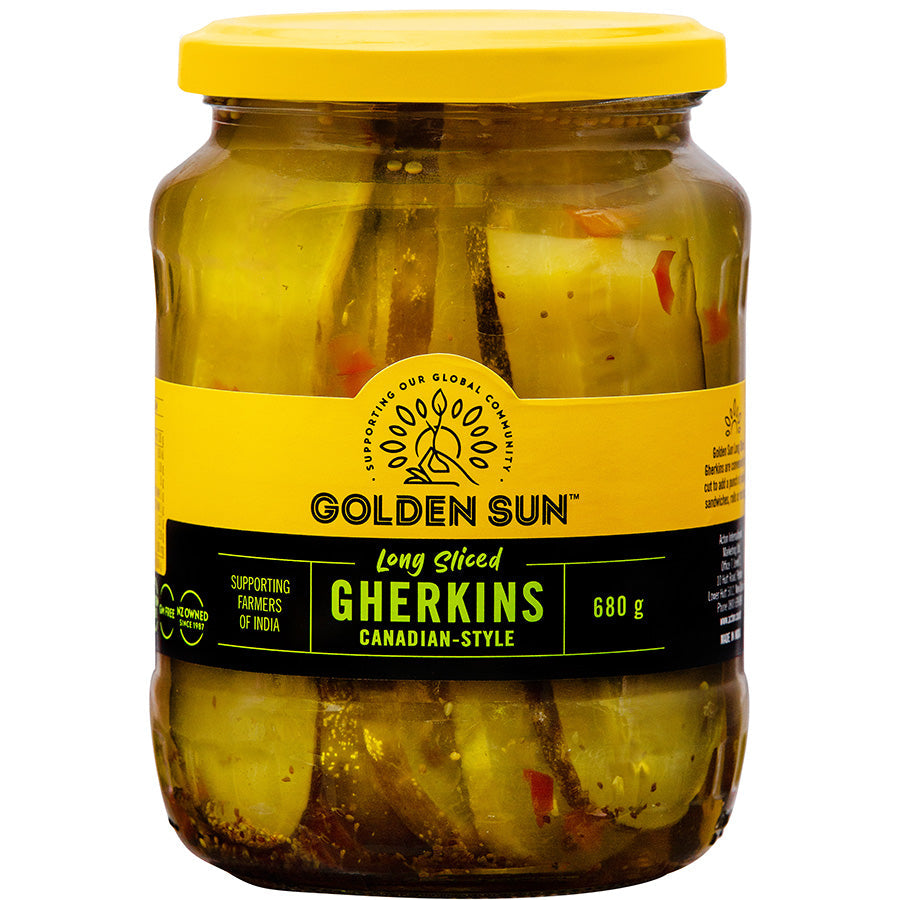 Golden Sun Long Sliced Canadian Style Gherkins 680 g