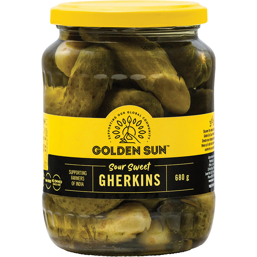 Golden Sun Sour Sweet Gherkins 680 g